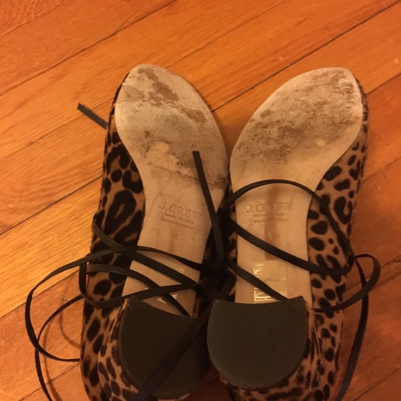 EUC Jcrew collection calf hair leopard strap shoe - Picture 5 of 5